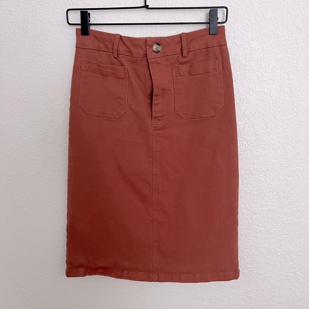 Boheme Rust Denim Skirt